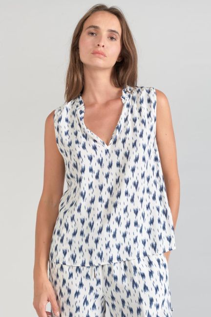 Top Rosita tie and dye blau