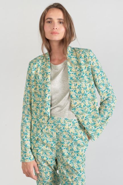 Jacke Tasha mit grün-blauem Blumenmuster