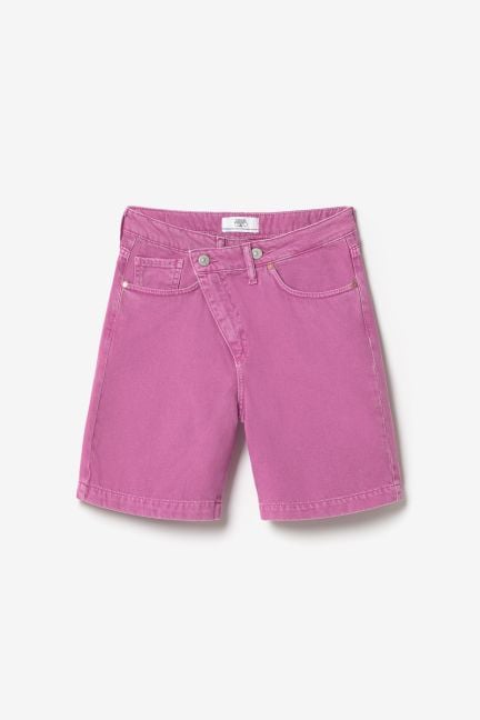 Bermuda Casa aus rosaviolettem Jeansstoff