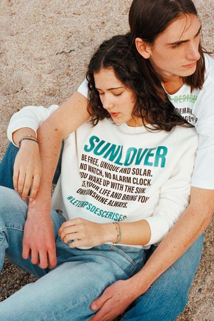 Kurzes Sweatshirt Ginogi in creme