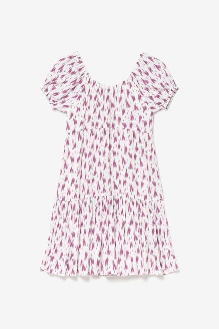 Kleid Kylagi mit violettem Muster