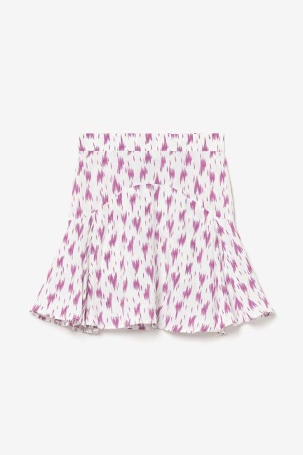 Shorts-Rock Marligi mit violettem Muster