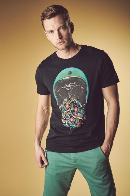 T-Shirt Gregor schwarz mit Druck