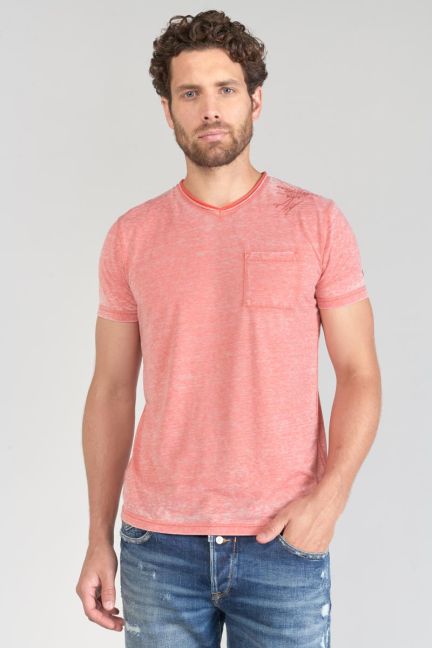 T-Shirt Mavoc in verwaschenem meliertem in rot