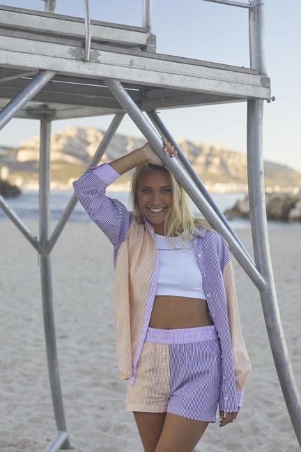 Shorts Mexgi mit mehrfarbigen Streifen