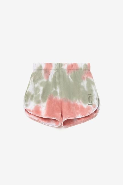 Shouagi Tie and Dye Shorts in Rosa und Khaki