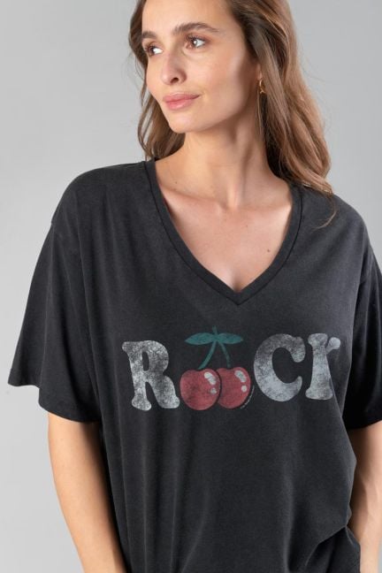 T-shirt Auldi in schwarz