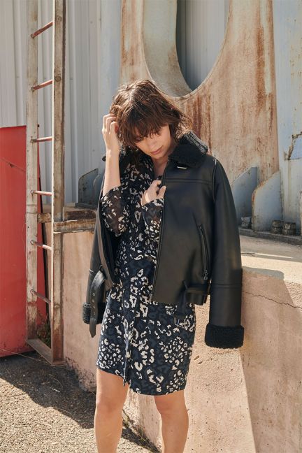 Jacke Manzana in schwarz