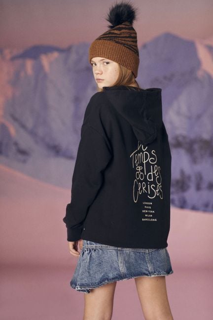 Kapuzen-sweatshirt Samgi in schwarz