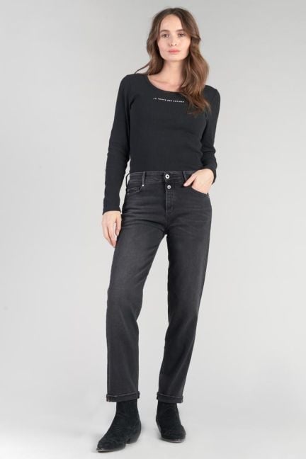 Jeans 400/18 mom Basic high waist 7/8 schwarz Nr.1