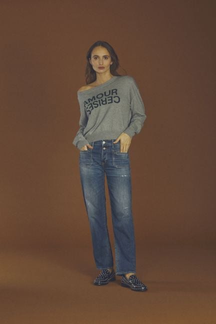 Jeans 400/18 mom Fafa high waist 7/8 destroy blau Nr.3