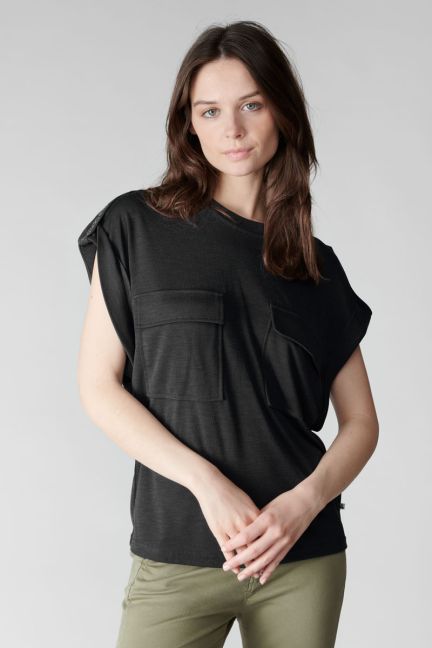 T-shirt Freesia in schwarz