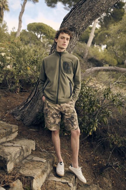 Bermuda-short Camo in weiß