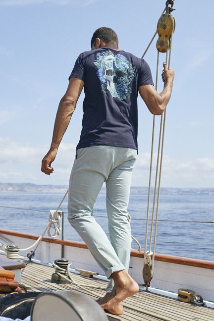 Weite Chinohose Cesar in grau