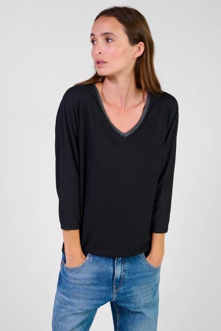 T-shirt Cepada in schwarz