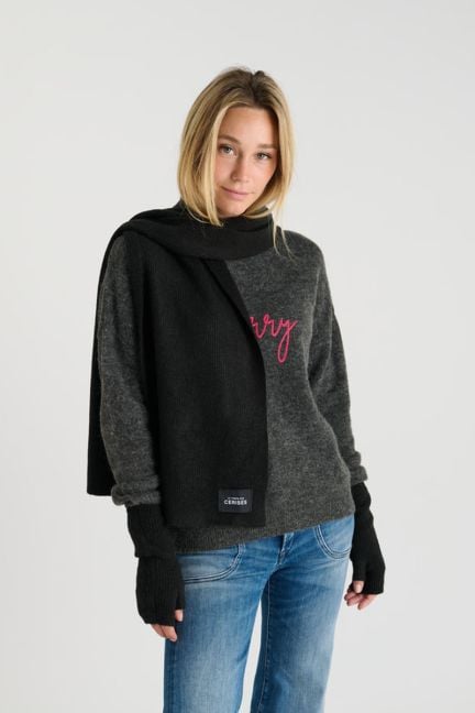 Schal Nieve in schwarz