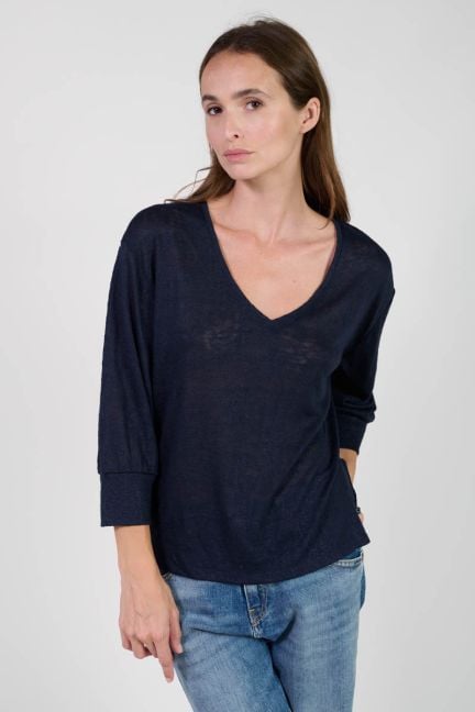 T-shirt Rondaan in blau