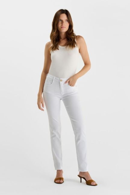 Jean Pulp Regular High-Waist Weiß