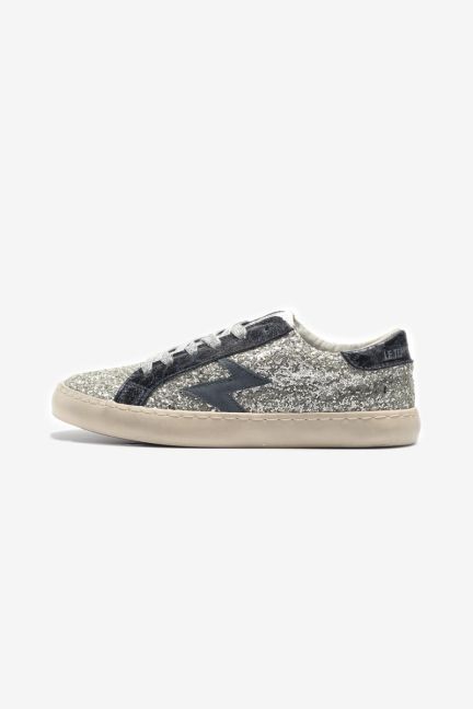 Sneakers Soho in Blau mit silbernen Pailletten