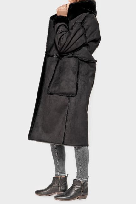 Mantel Ambra in schwarz