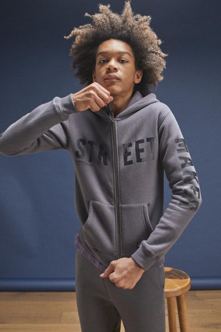 Kapuzen-sweatshirt Yamabo in grau