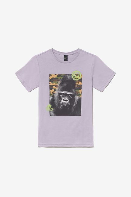 T-Shirt Islabo violett pastellfarben bedruckt