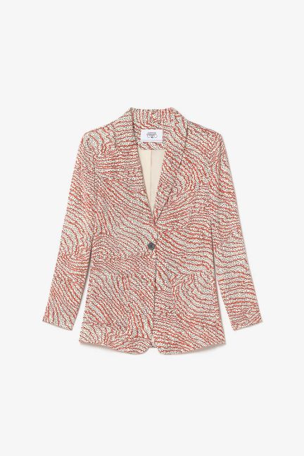 Blazerjacke Mena mit orange-schwarzem Muster