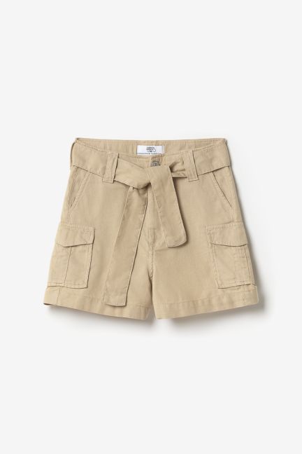 Shorts mit hoher Taille Kally in Sandbeige