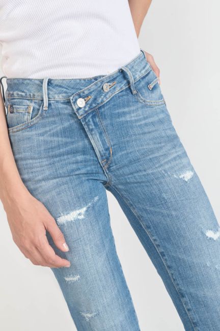 Zep pulp slim high waist 7/8 jeans destroy blau Nr.4
