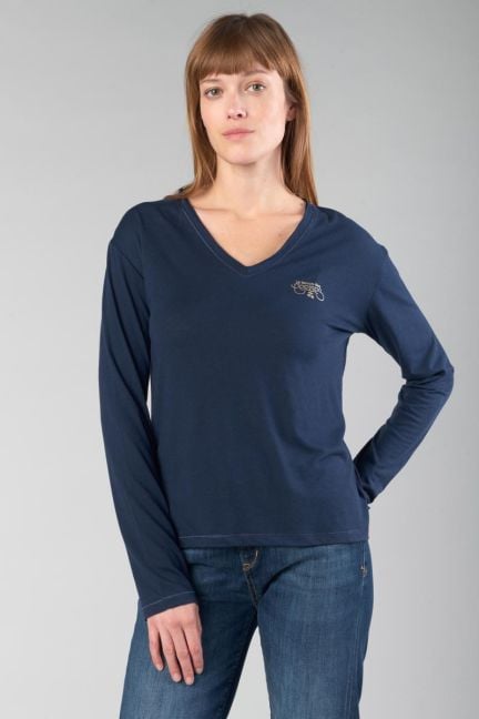 T-shirt Longvtra in blau