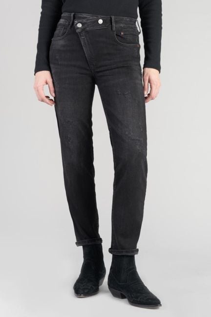 Jeans pulp regular Zep high waist 7/8 destroy schwarz Nr.1
