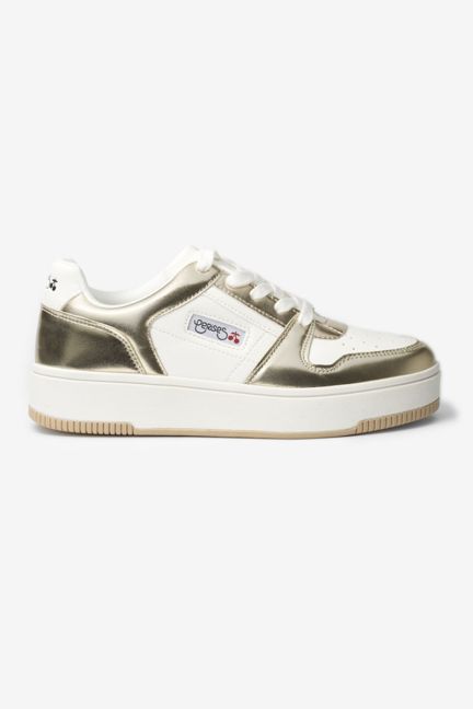Weiße und goldene Marly Sneakers