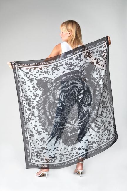 Tuch Pivoine in schwarz