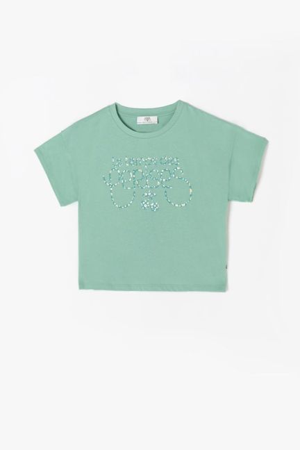 T-Shirt Anwargi grün bedruckt