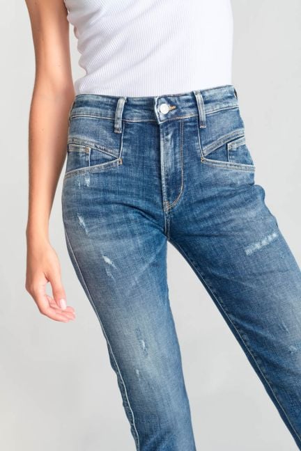 Jeans 400/17 mom Quers high waist 7/8 destroy blau Nr.3