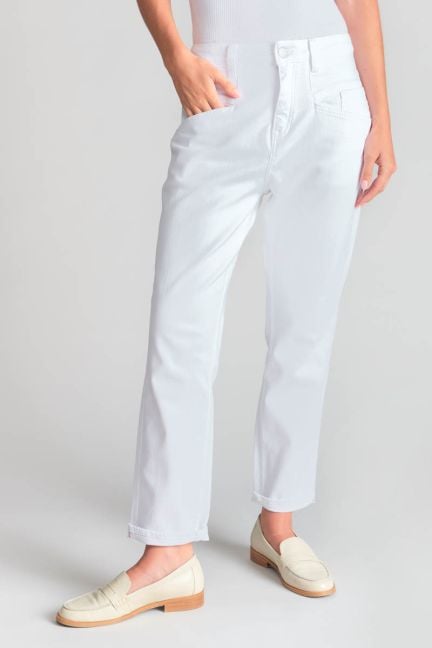 Jeans 400/60 girlfriend Thil high waist weiß 