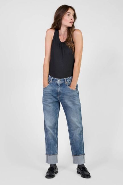 Jeans 400/60 girlfriend Jama high waist 7/8 blau Nr.4