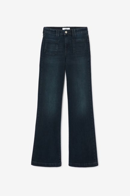 Jeans Flare Pocket High Waist blau-schwarz Nr. 1