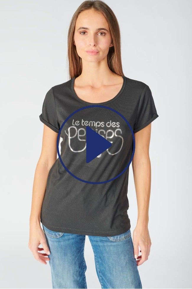 T-shirt Basitram in schwarz
