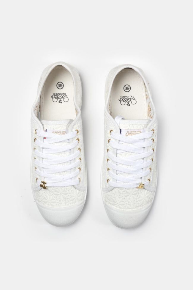 Sneakers Basic mit weißer Spitze