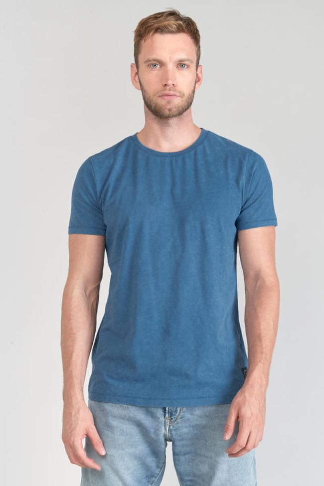 T-Shirt Brown in blau