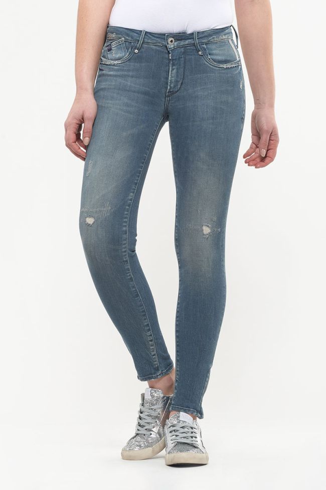 Power Skinny 7/8 jeans destroy blau-schwarz Nr.4