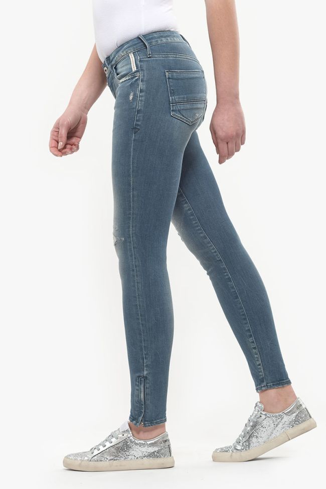 Power Skinny 7/8 jeans destroy blau-schwarz Nr.4