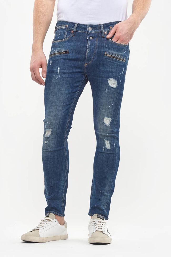 900/15 Tapered jeans destroy blau Nr.2