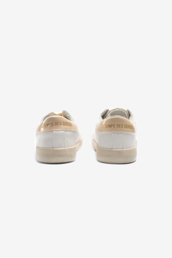 Sneakers Soho in Weiß mit goldenen Pailletten