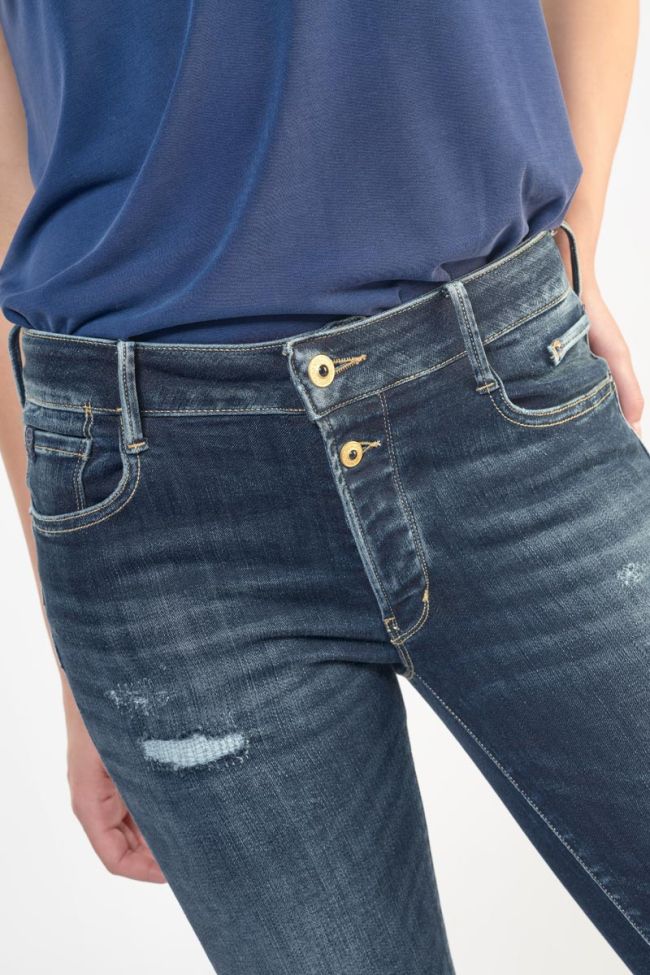 Visby Pulp Slim High Waist 7/8 jeans destroy blau Nr.1