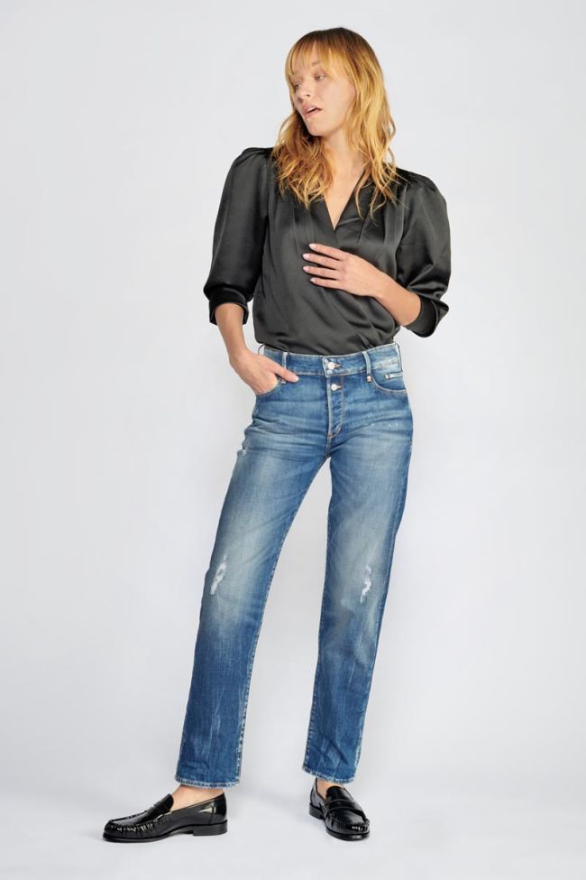 Basic 400/18 mom high waist 7/8 jeans destroy vintage blau Nr.3