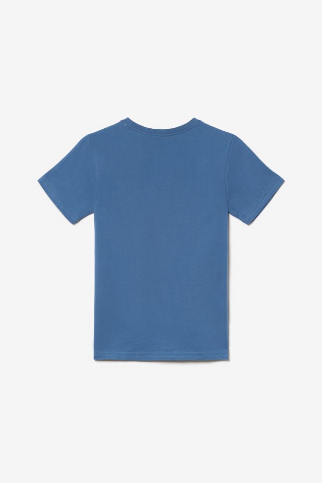 T-Shirt Olivbo blau bedruckt