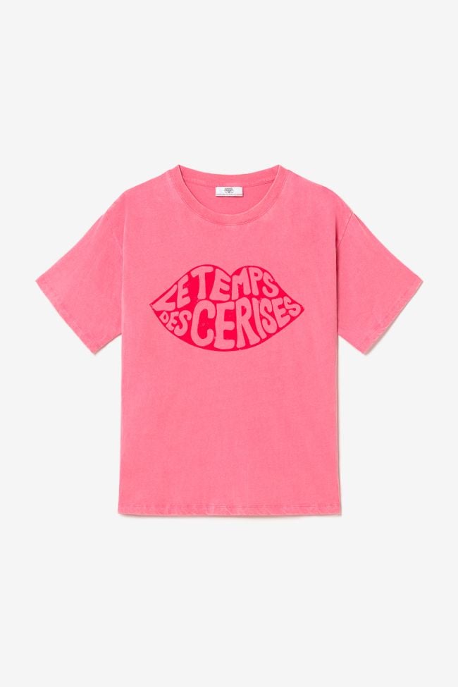 T-Shirt Cassio in verwaschenem Rosa