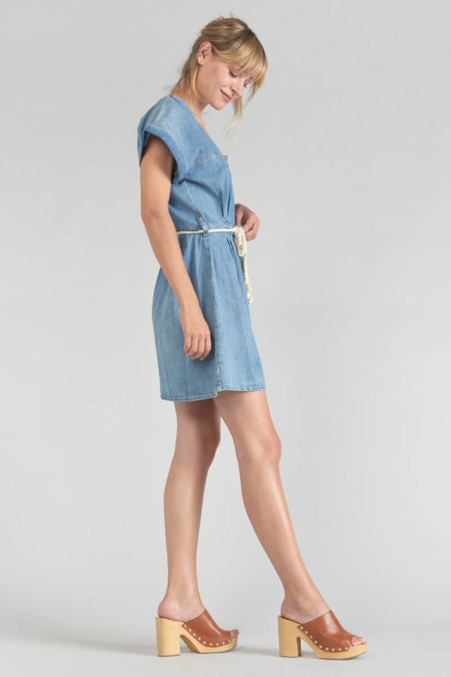 Kleid Eourres aus blauem Jeansstoff